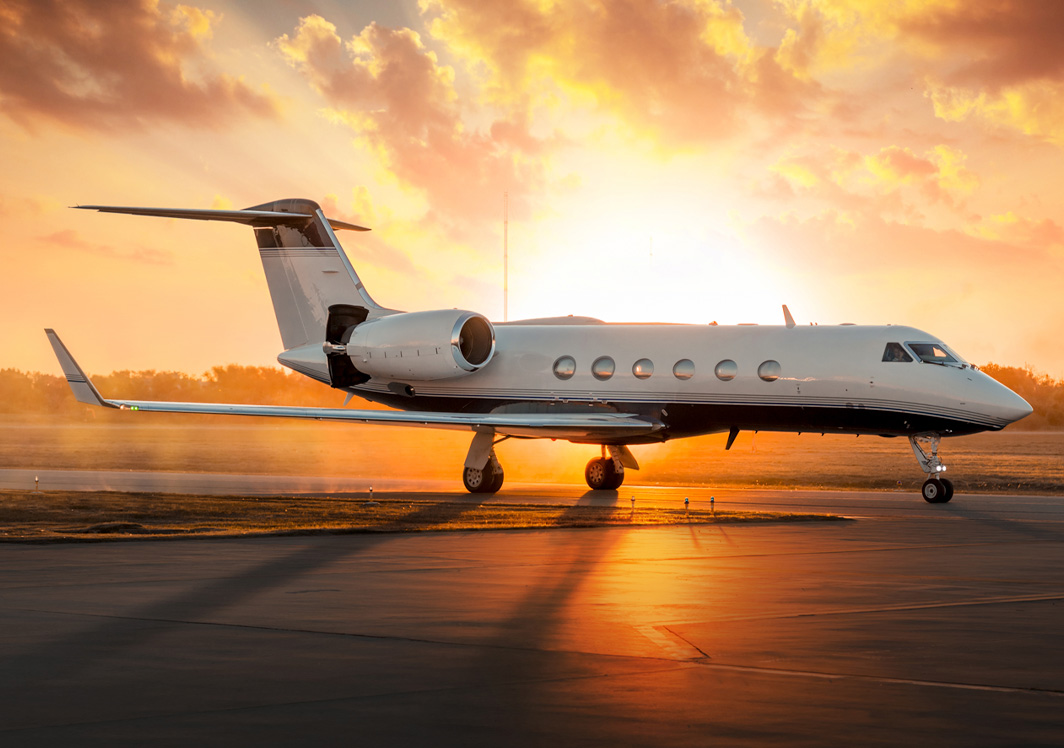 photo of a private jet